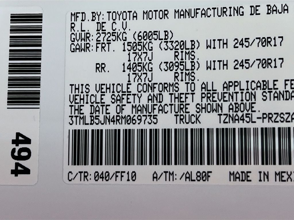 2024 Toyota Tacoma SR5