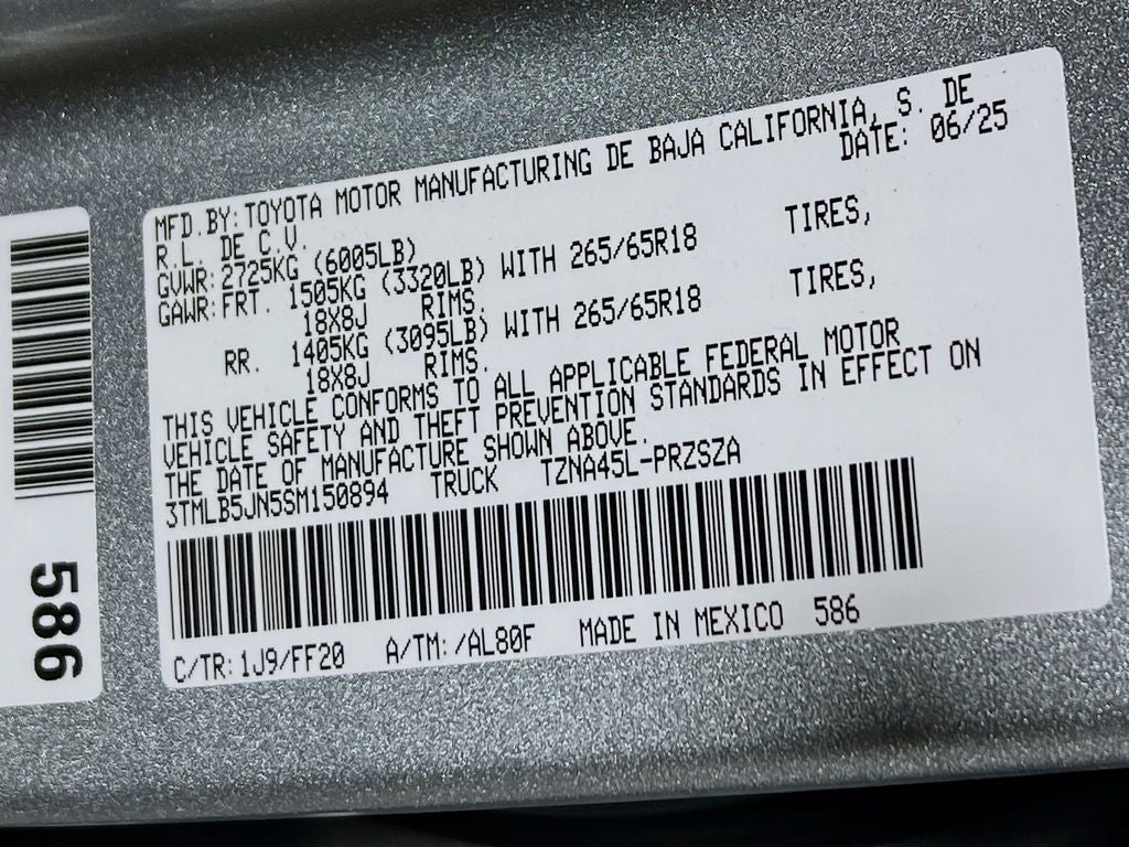 2025 Toyota Tacoma SR5