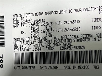 2025 Toyota Tacoma SR5