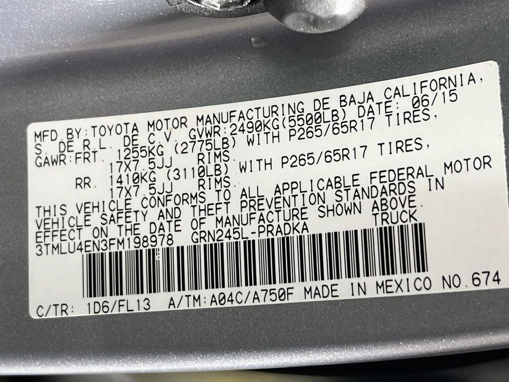 2015 Toyota Tacoma Base V6