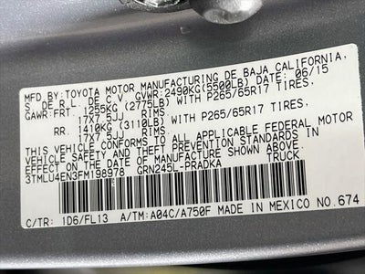 2015 Toyota Tacoma Base V6