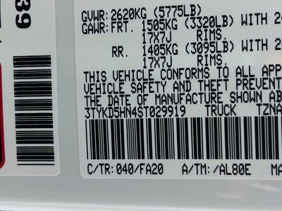 2025 Toyota Tacoma SR