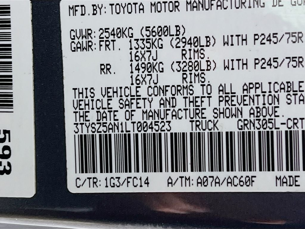 2020 Toyota Tacoma SR5 V6