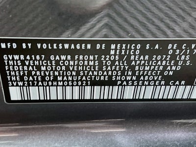 2017 Volkswagen Golf TSI SEL 4-Door