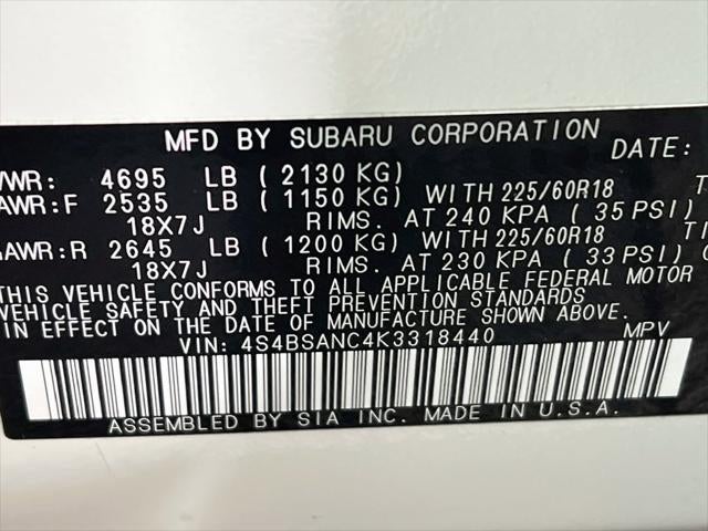 2019 Subaru Outback 2.5i Limited