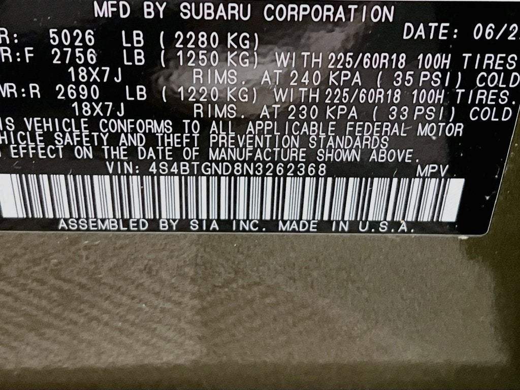 2022 Subaru Outback Limited XT