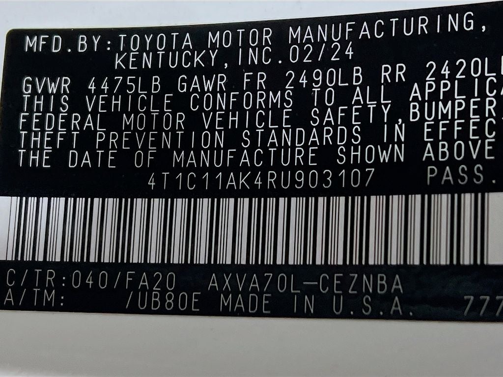 2024 Toyota Camry LE