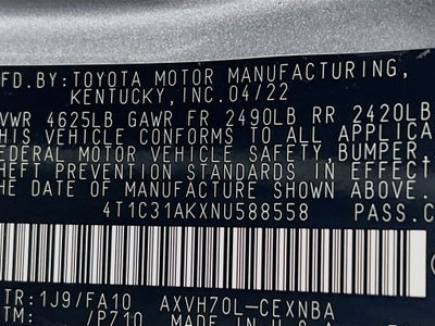 2022 Toyota Camry Hybrid LE