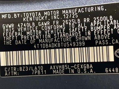 2026 Toyota Camry XLE