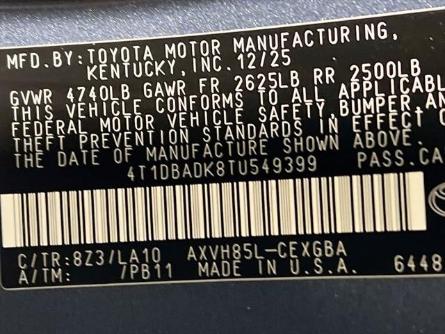 2026 Toyota Camry XLE