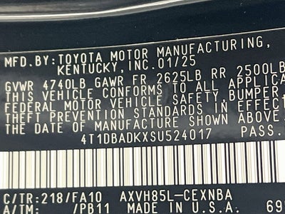 2025 Toyota Camry LE