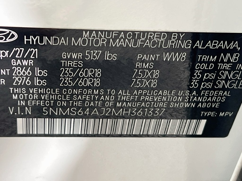 2021 Hyundai Santa Fe SEL