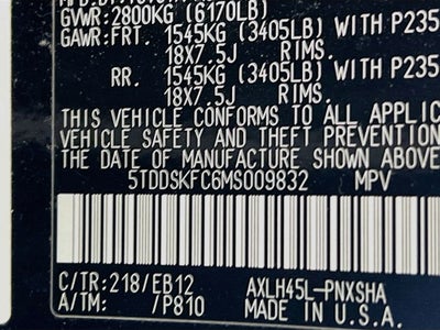 2021 Toyota Sienna XSE 7 Passenger