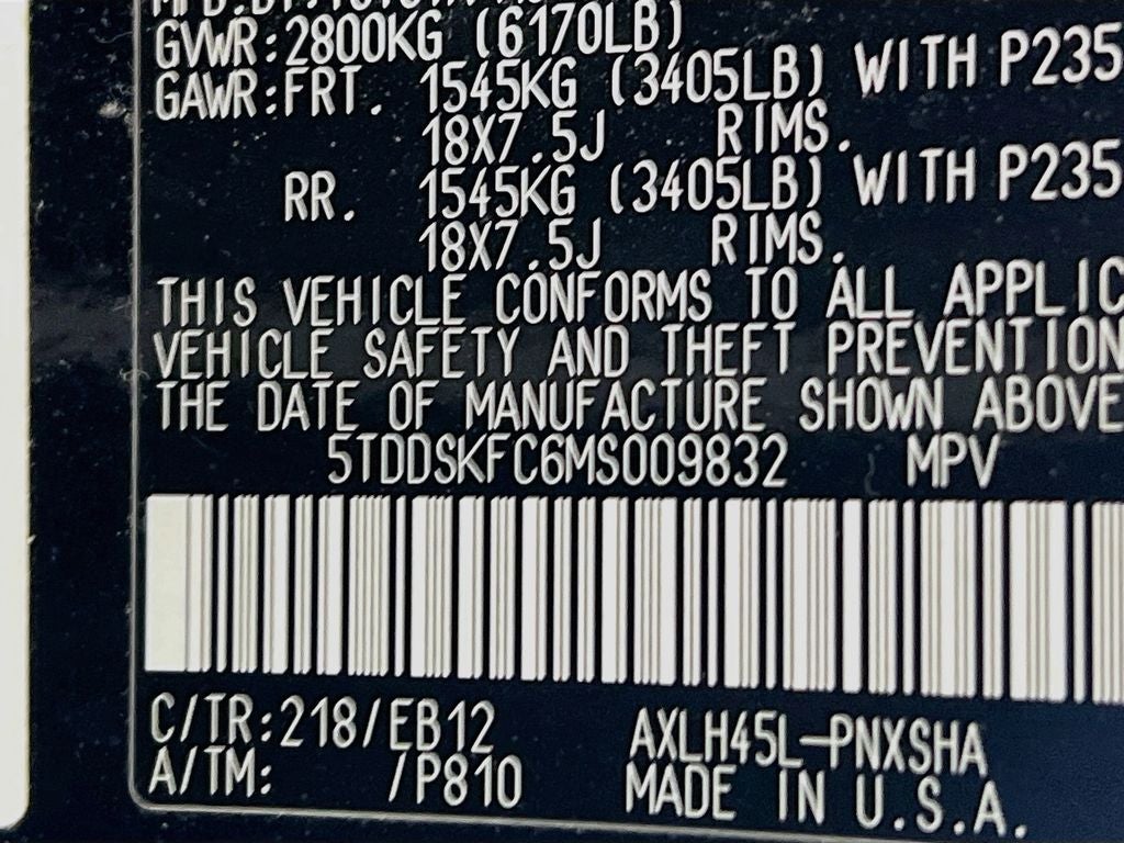 2021 Toyota Sienna XSE 7 Passenger