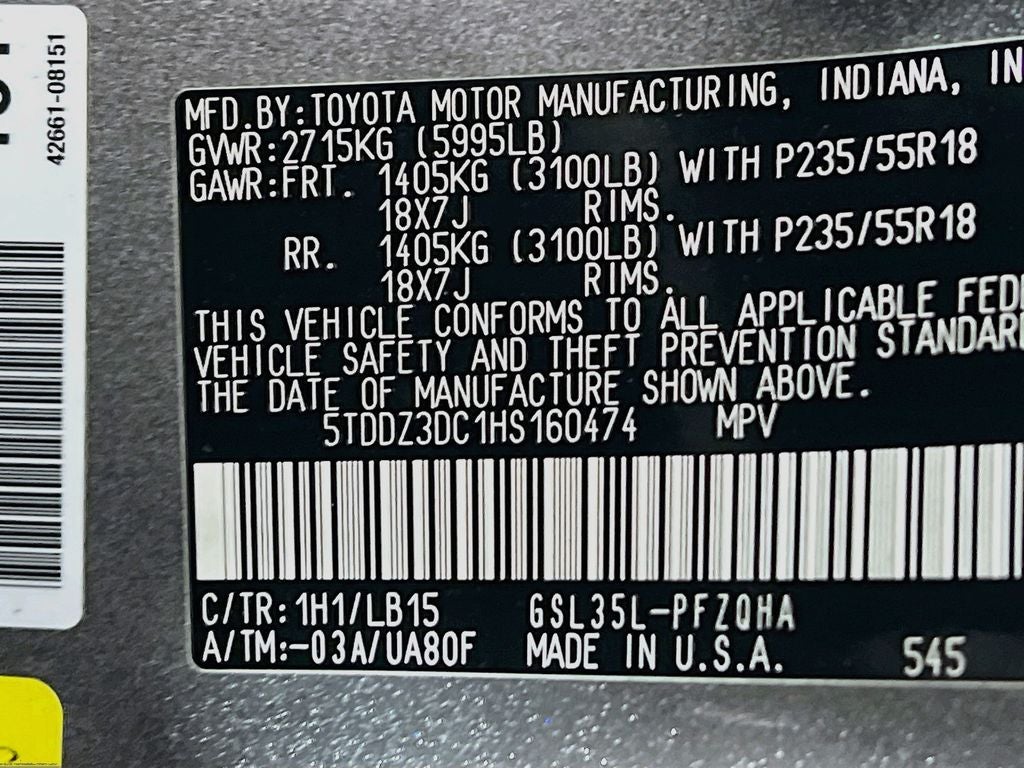 2017 Toyota Sienna Limited 7 Passenger