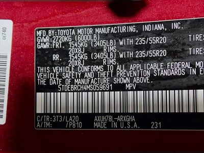 2021 Toyota Highlander Hybrid Platinum