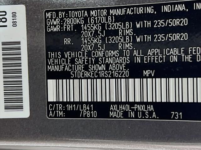 2024 Toyota Sienna Platinum 7 Passenger