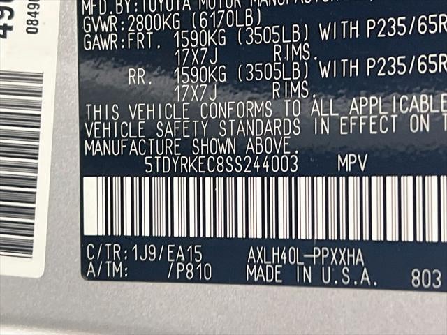 2025 Toyota Sienna XLE 8 Passenger