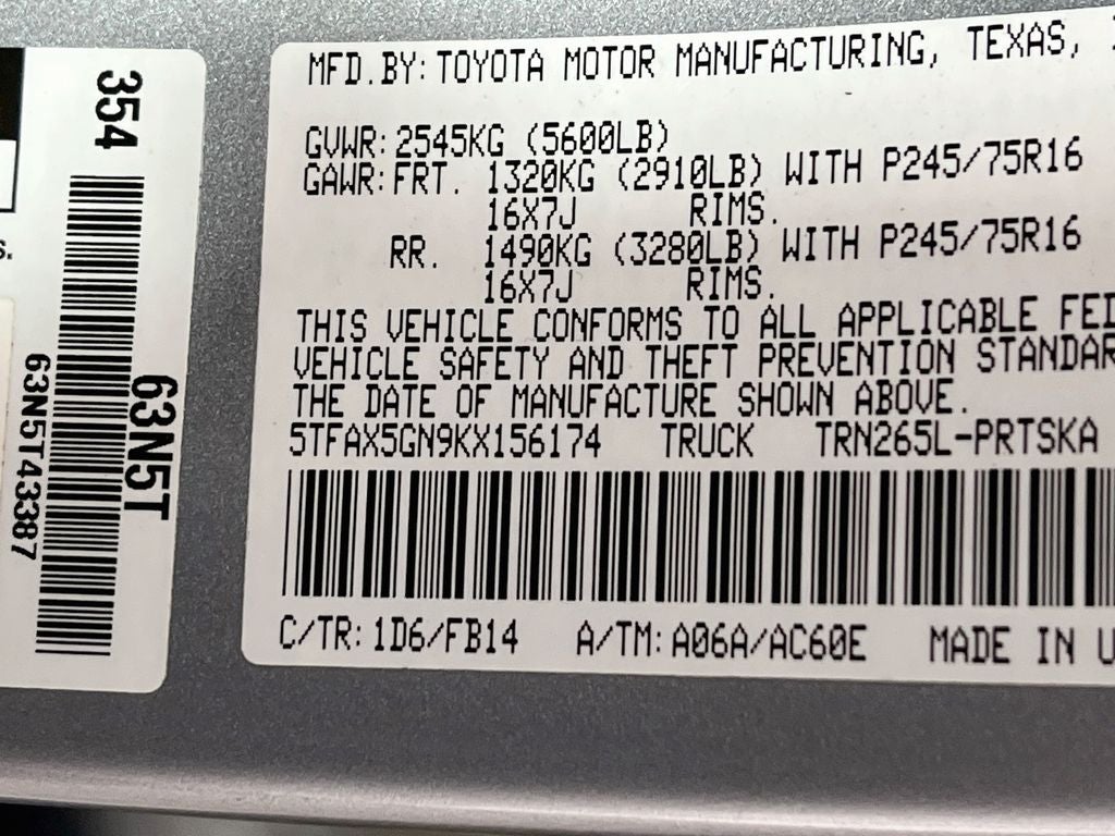2019 Toyota Tacoma SR