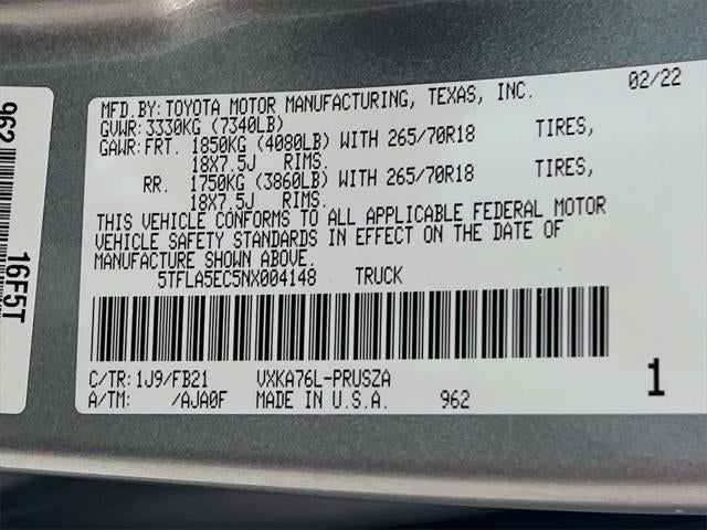 2022 Toyota Tundra SR5