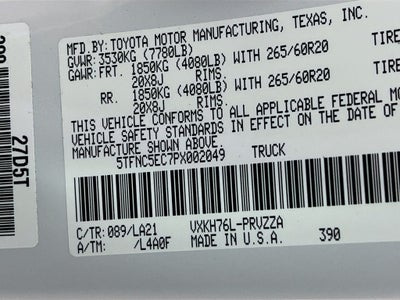 2023 Toyota Tundra Hybrid Platinum