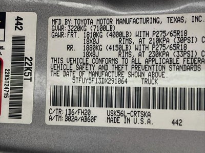 2013 Toyota Tundra Grade