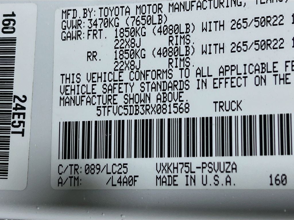 2024 Toyota Tundra Hybrid Capstone