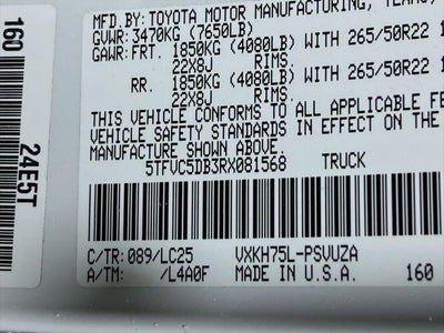 2024 Toyota Tundra Hybrid Capstone