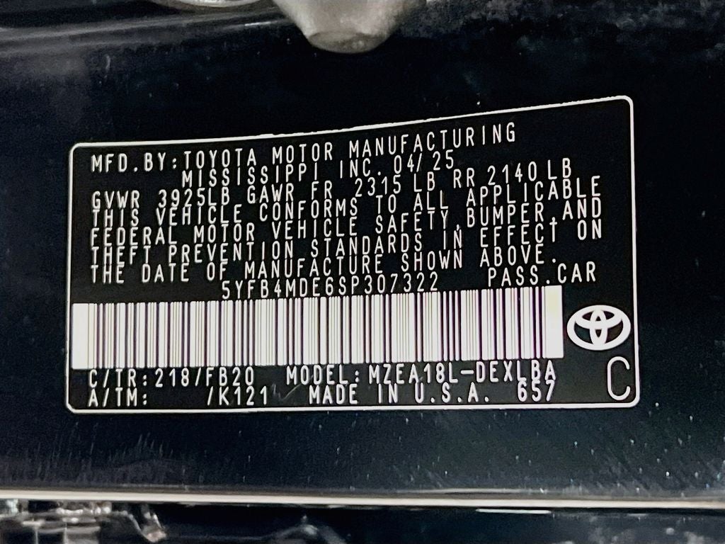 2025 Toyota Corolla LE