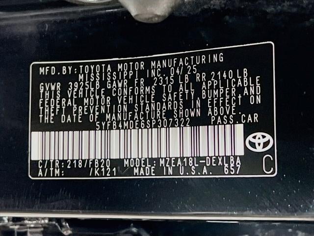 2025 Toyota Corolla LE