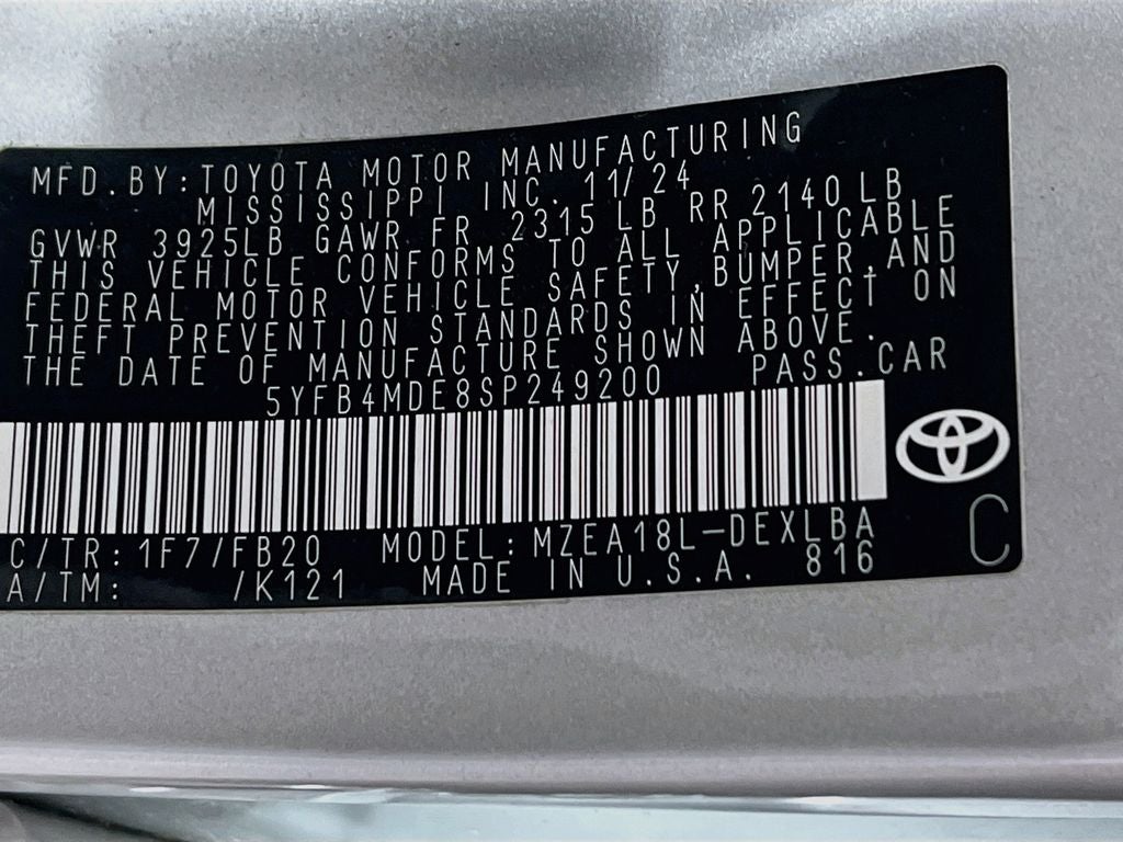 2025 Toyota Corolla LE