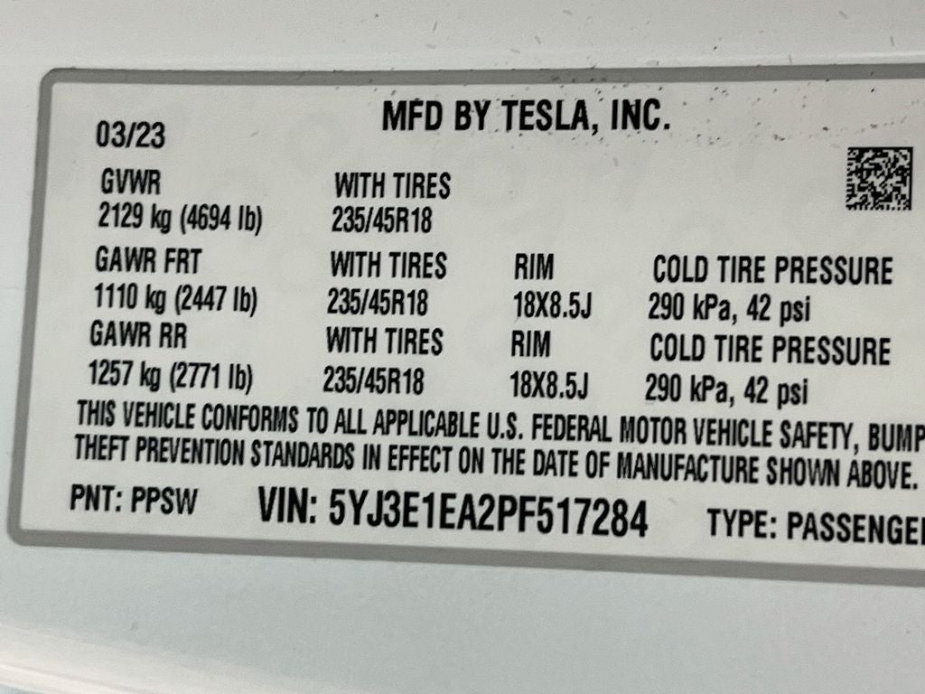 2023 Tesla Model 3 Base