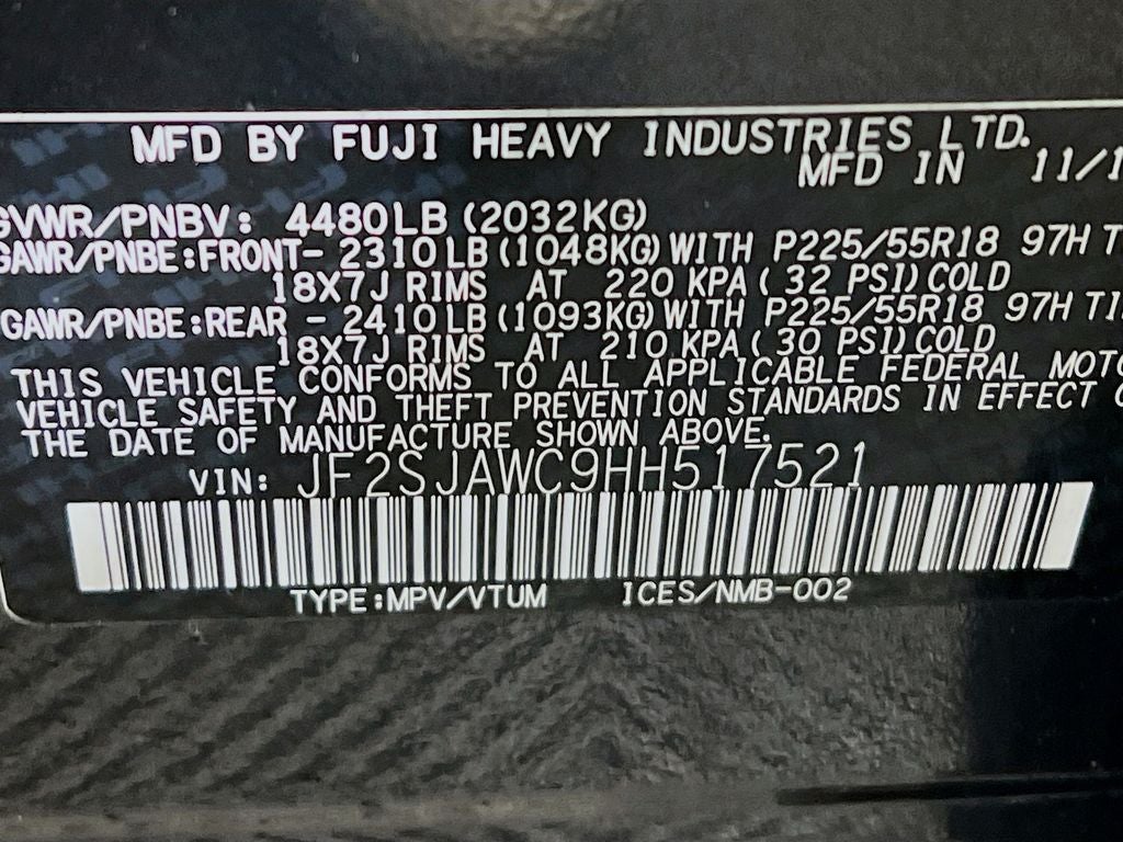 2017 Subaru Forester 2.5i Touring