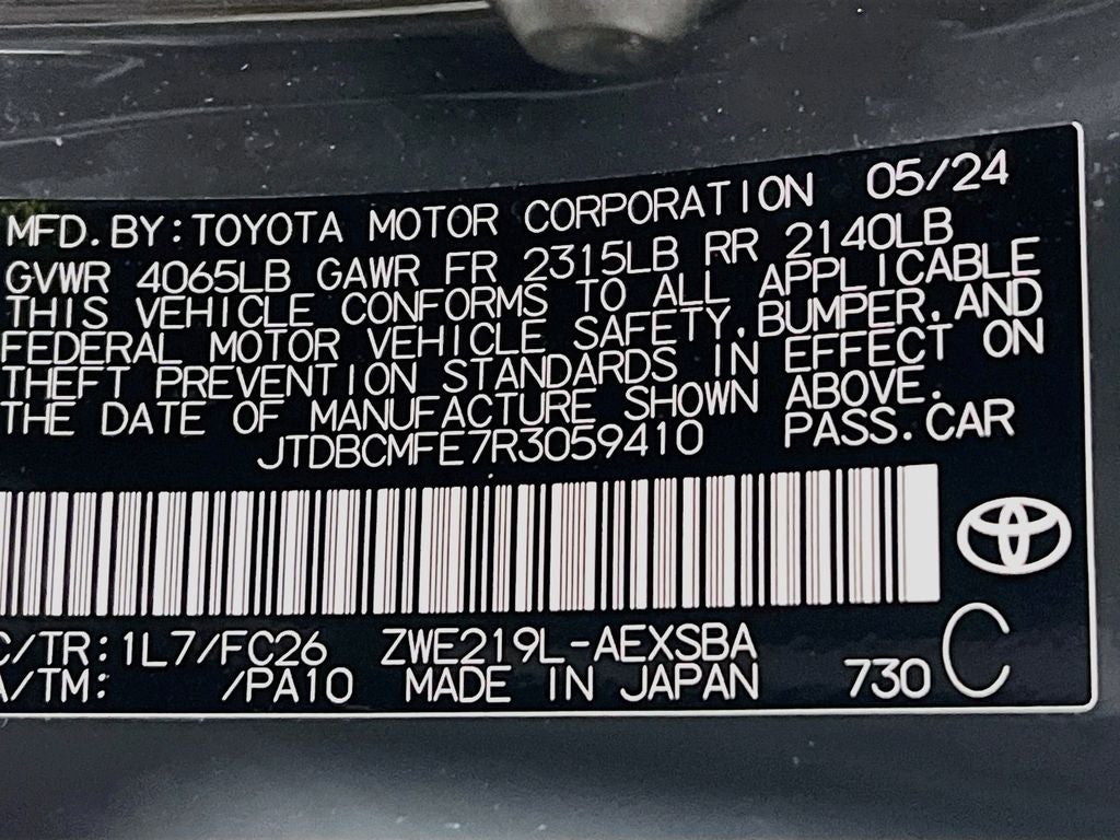 2024 Toyota Corolla Hybrid SE