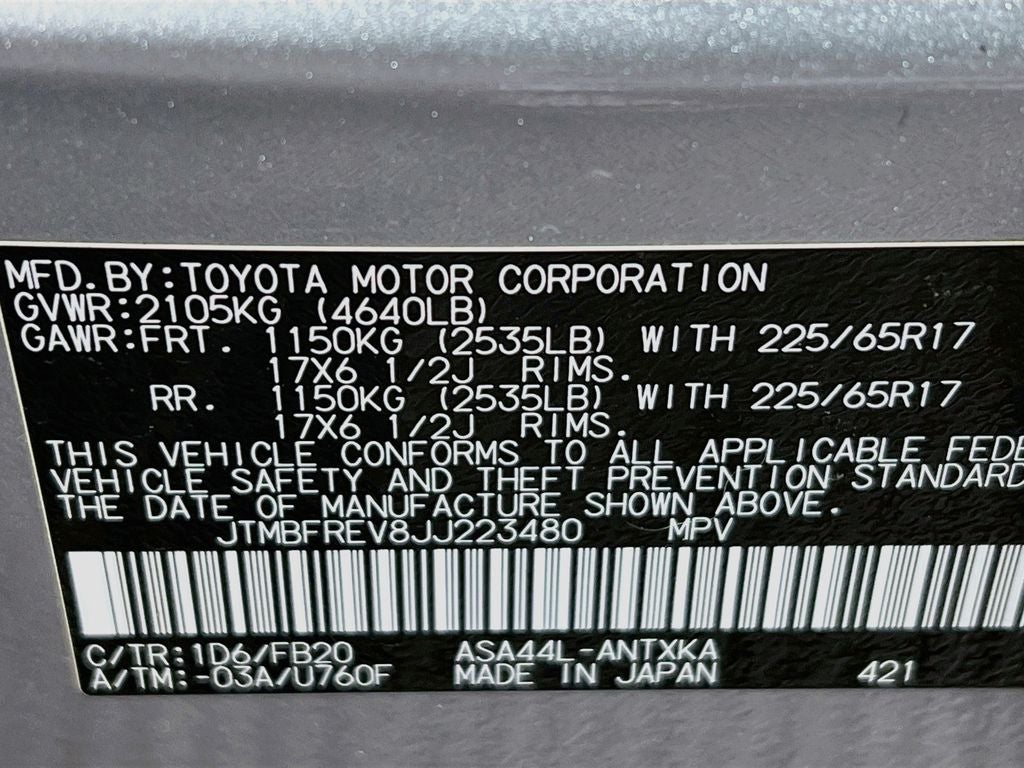 2018 Toyota RAV4 LE
