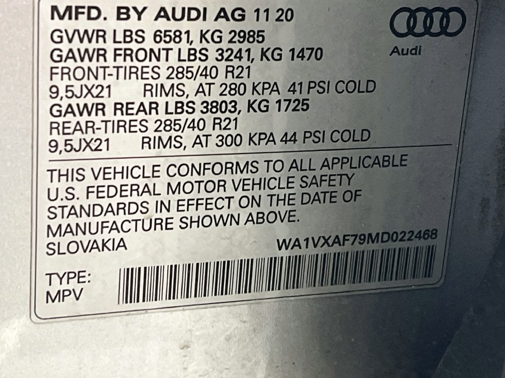 2021 Audi Q7 55 Prestige quattro