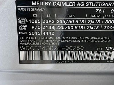2018 Mercedes-Benz GLA GLA 250 4MATIC®