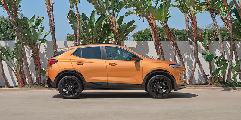 Right Side profile view of the 2024 Buick Encore GX in Orange
