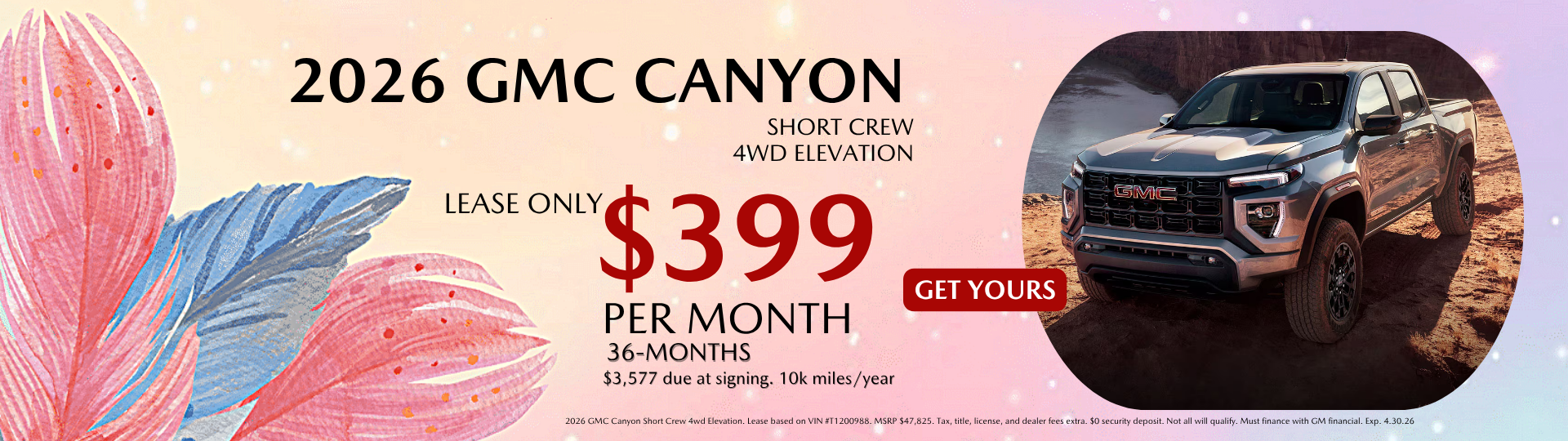 2026 GMC Canyon Lease Special
