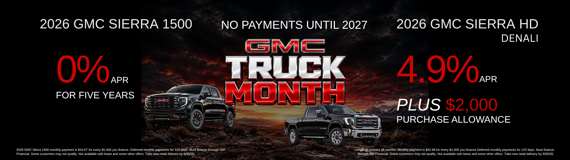 2026 Sierra Truck specials at Royal Moore GMC