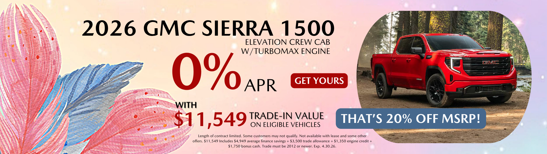 #Sierra1500 Special 0% APR