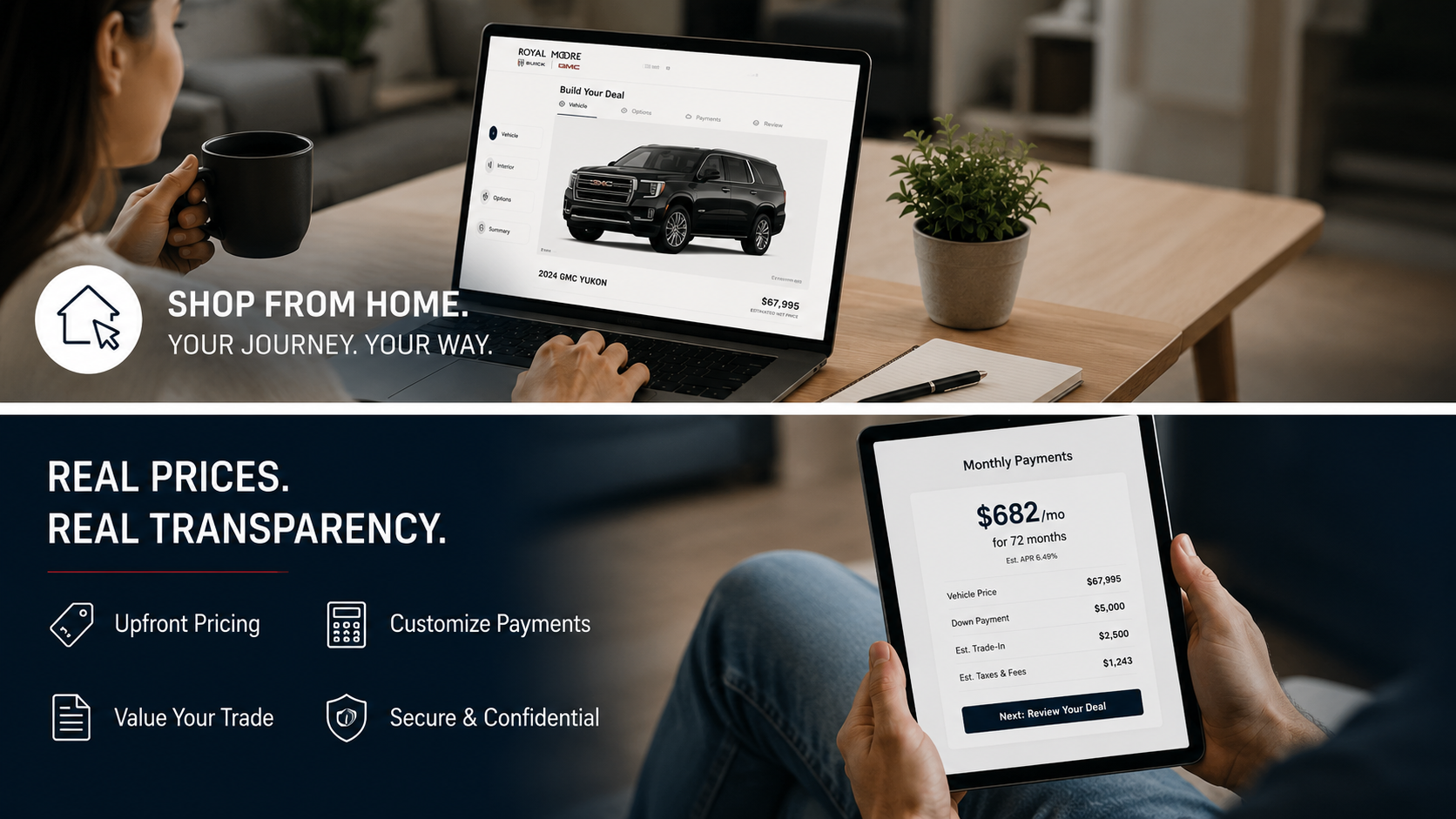 Buy a car at home Royal Moore Buick GMC